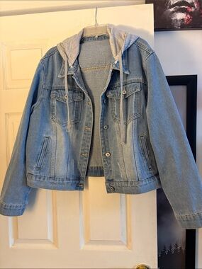 Torrid Relaxed Hooded Denim Jacket